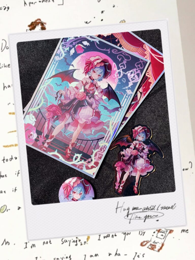 HumiShop レミリア・スカーレット　アクリルグリッター色紙　ホログラムエッジ　久蒼穹