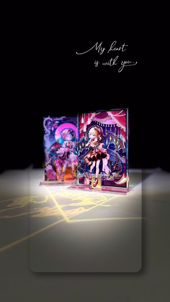 HumiShop レミリア・スカーレット アクリルスタンド（背景付）クリア板 ホログラム板 久蒼穹